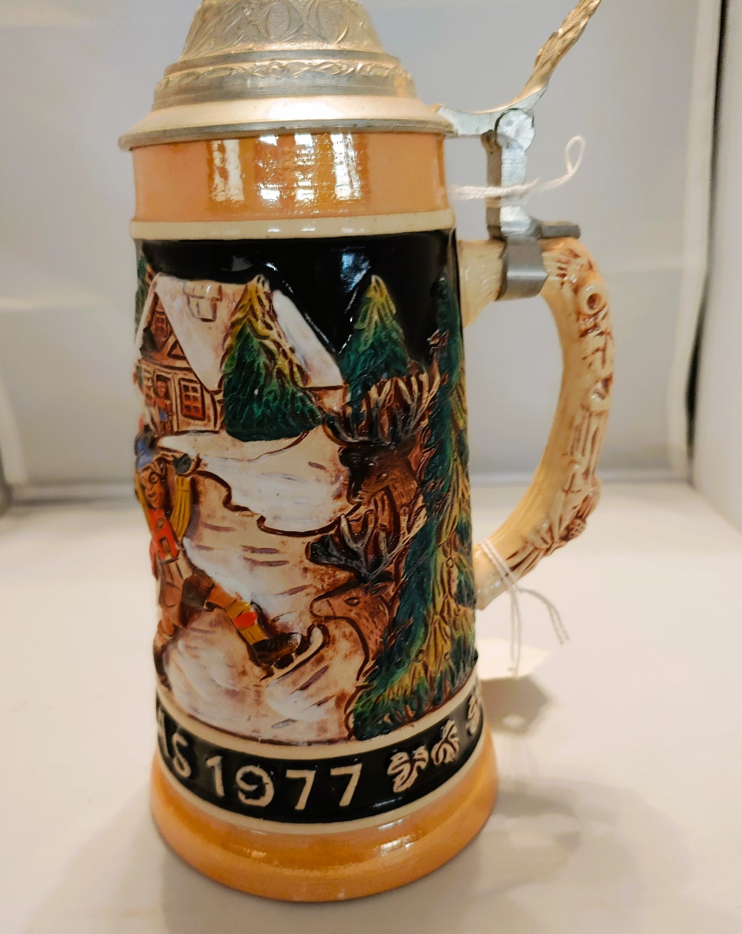 WestGermany, Christmas Stein, collectible stein, barware, beer stein, vintage beer memorabilia, collector gift.