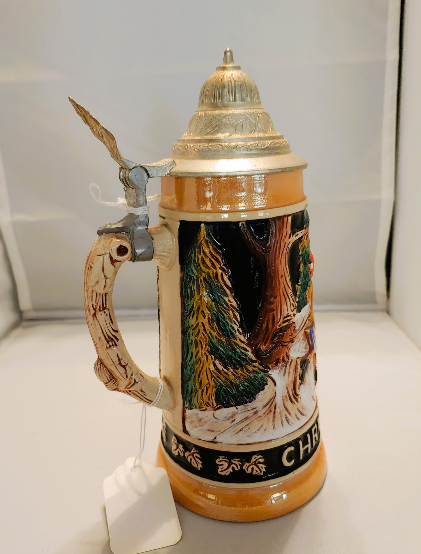 WestGermany, Christmas Stein, collectible stein, barware, beer stein, vintage beer memorabilia, collector gift.