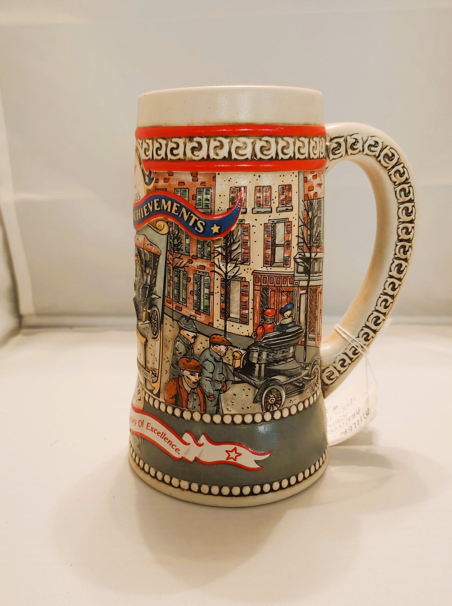 Miller Stein, collectible beerstein, anniversary stein, barware collectible, collector gift.