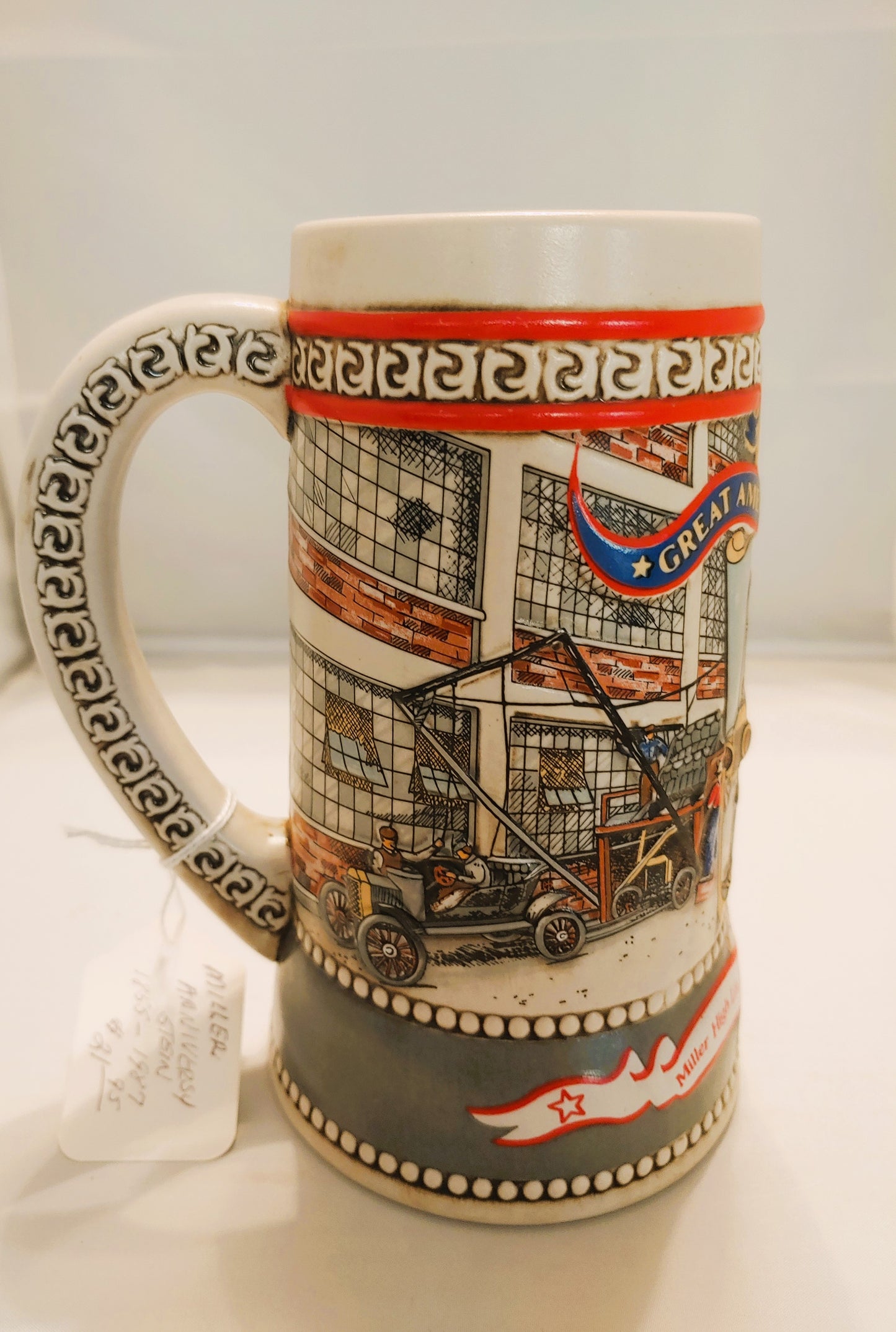 Miller Stein, collectible beerstein, anniversary stein, barware collectible, collector gift.