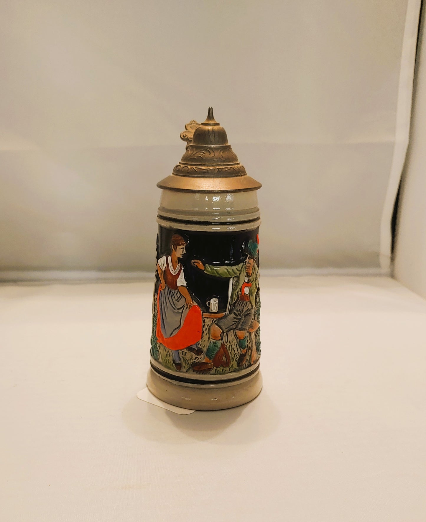 small German beerstein, collectible stein, Westerwald stein, stoneware barvarian,