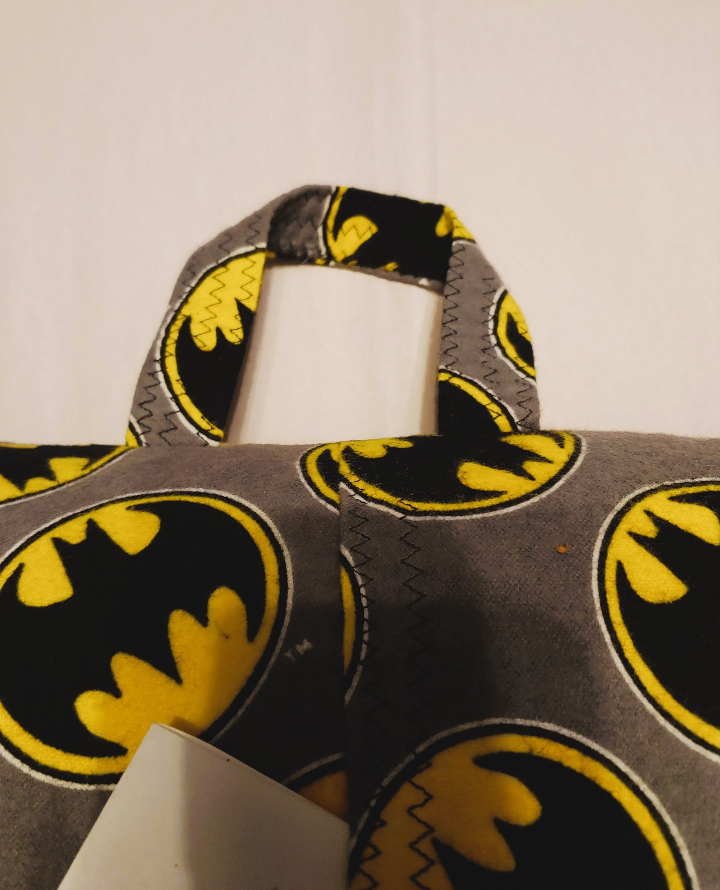 CHILD'S TRAVEL PILLOW Bat Man Flannel with pocket