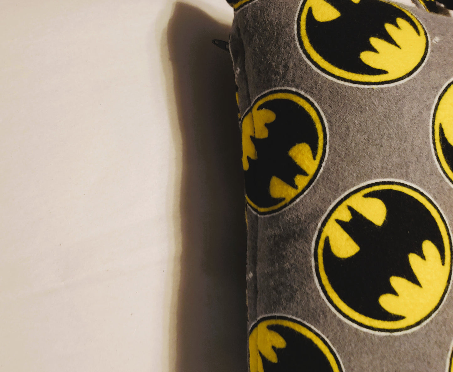 CHILD'S TRAVEL PILLOW Bat Man Flannel with pocket