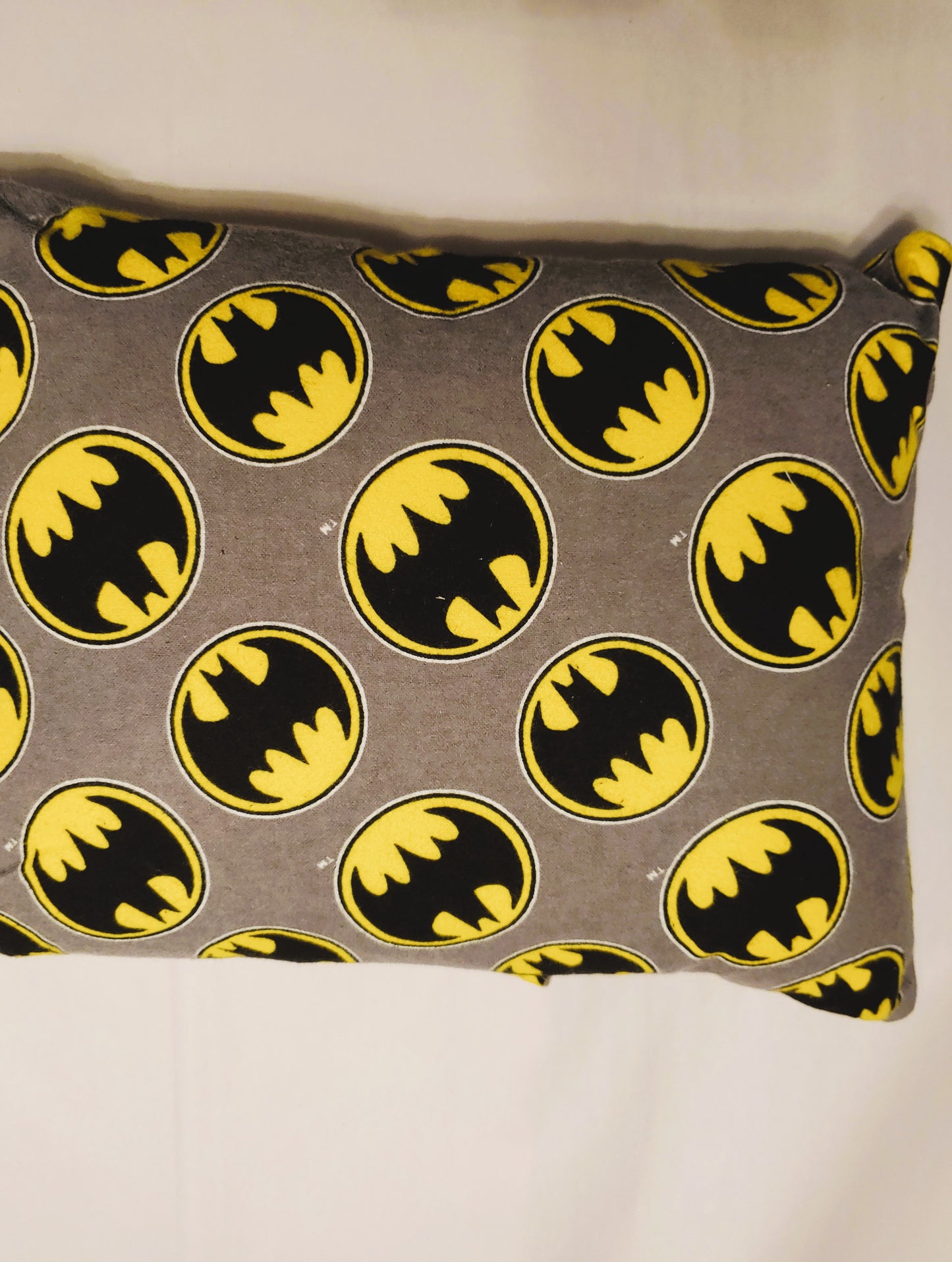 CHILD'S TRAVEL PILLOW Bat Man Flannel with pocket