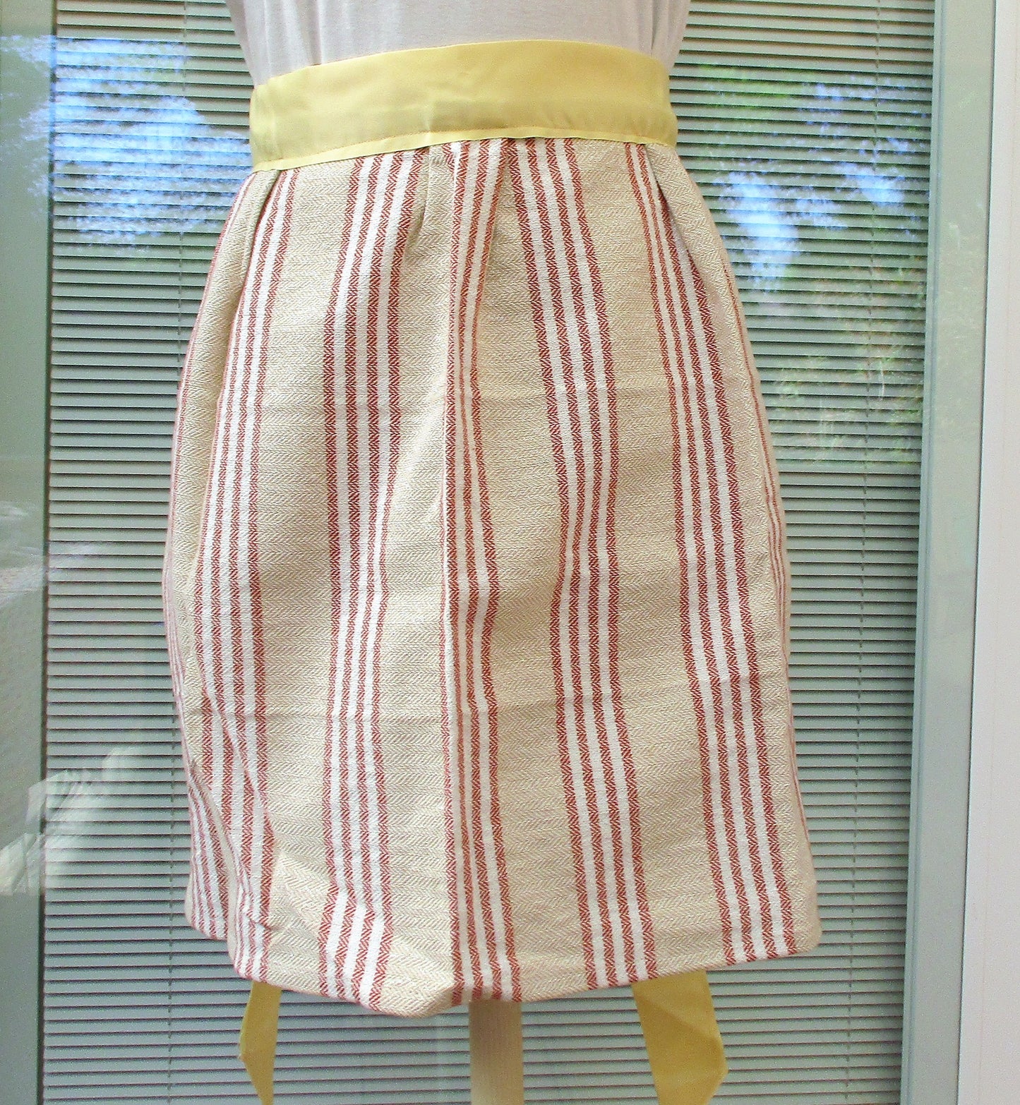 Terry half apron. waist apron, dishtowel apron,