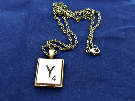 SCRABBLE INITIAL Y NECKLACE with chain