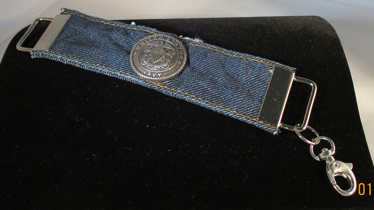 NAVY DENIM CUFF bracelet