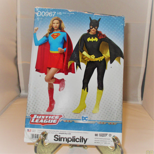 SMPLICITY JUSTICE LEAGUE costume pattern  is  new condition uncut size 6-14