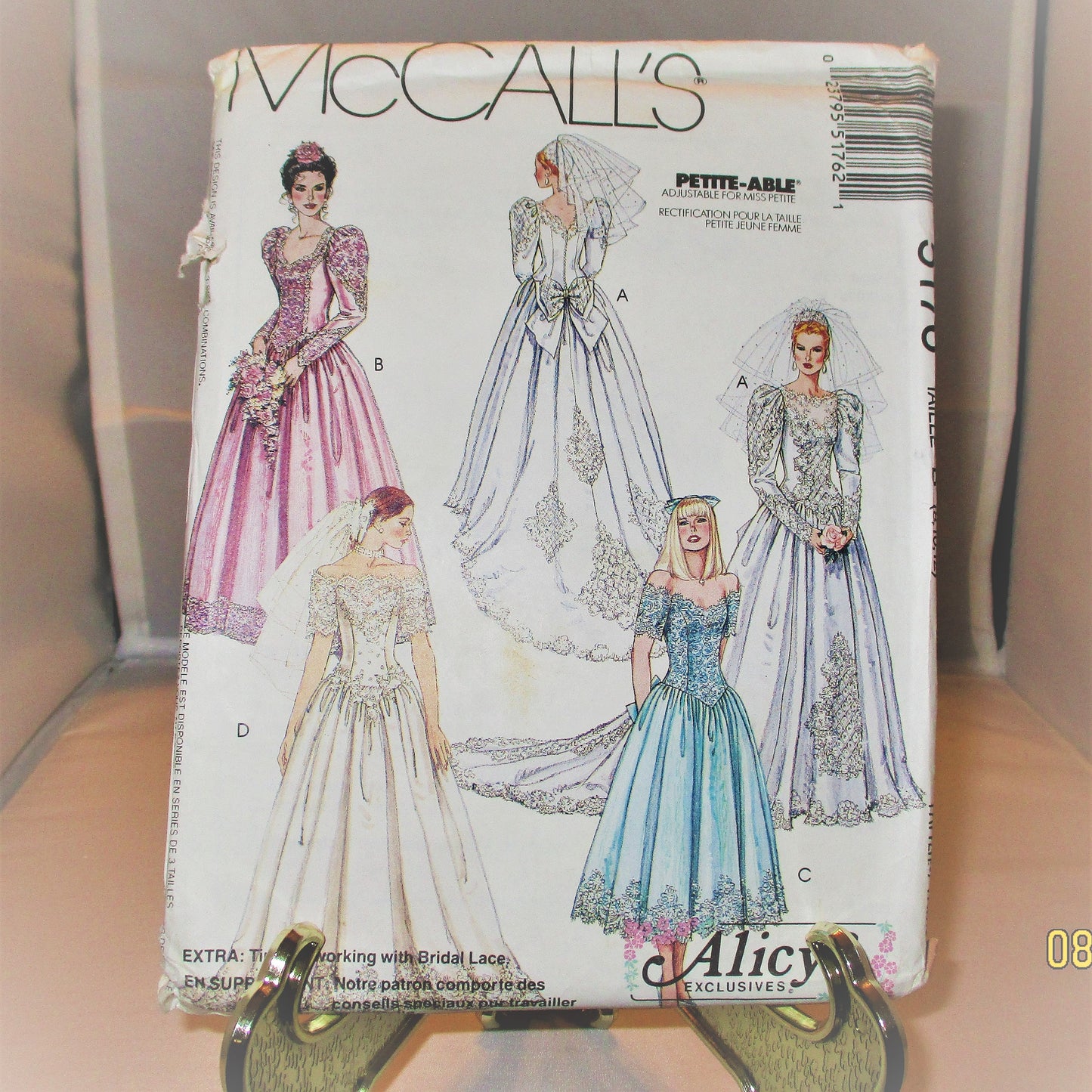 McCALLS BRIDAL GOWN & bridesmaid dress pattern petite-able Alice N exclusive size 8-10-12