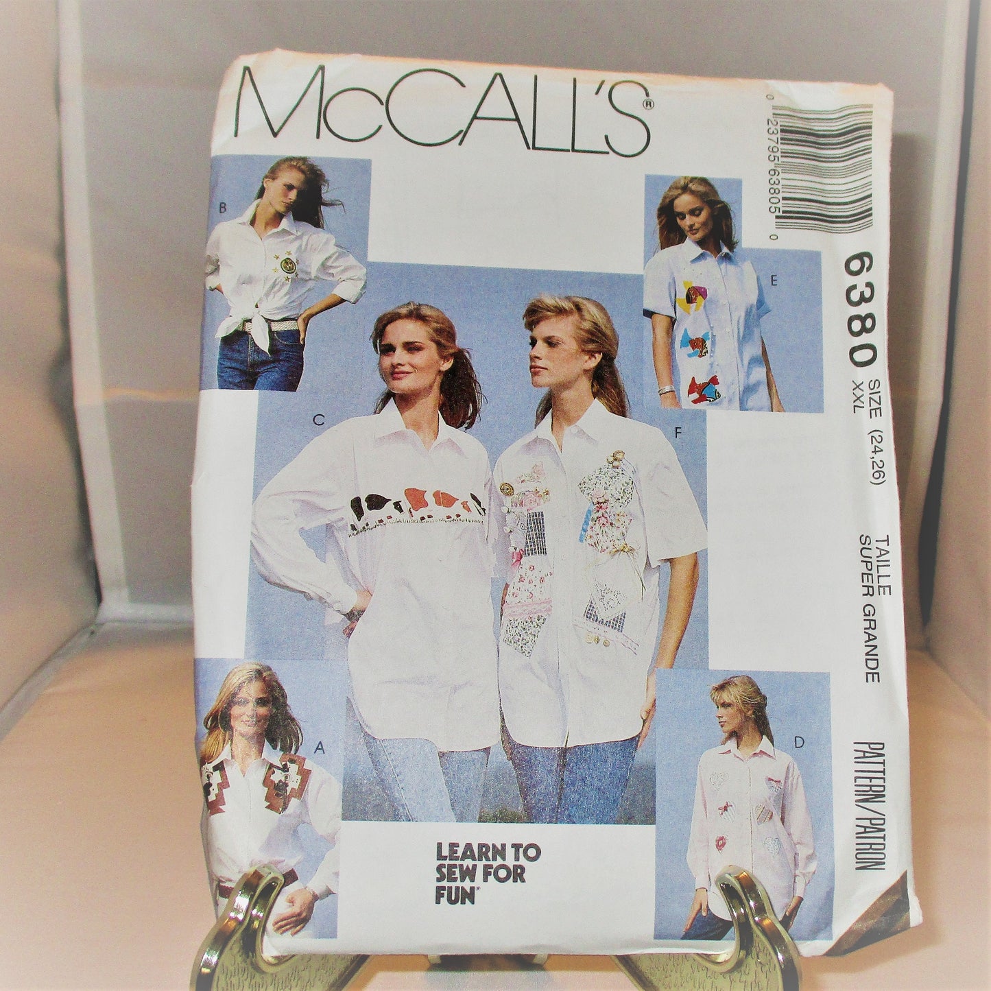 McCALLS MISSES SHIRT pattern new condition uncut sizes Xsm, Sml,Med