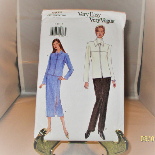 VOGUE PETITE JACKET, pants & skirt pattern new condition uncut  size 8-10-12