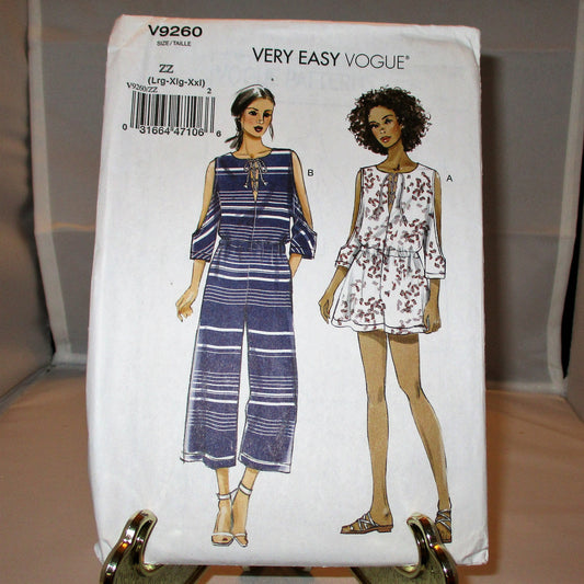 VOGUE PETITE ROMPERS and Jumpsuit pattern new condition uncut  sizes Lg. Xlg, Xxl