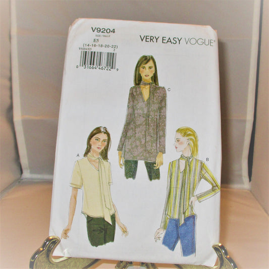 VOGUE TOPS pattern new condition uncut  sizes 14-16-18-20-22