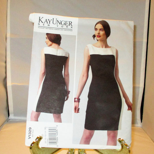 VOGUE DRESS Kay Unger New York  pattern new condition uncut  size 8-10-12-14-16