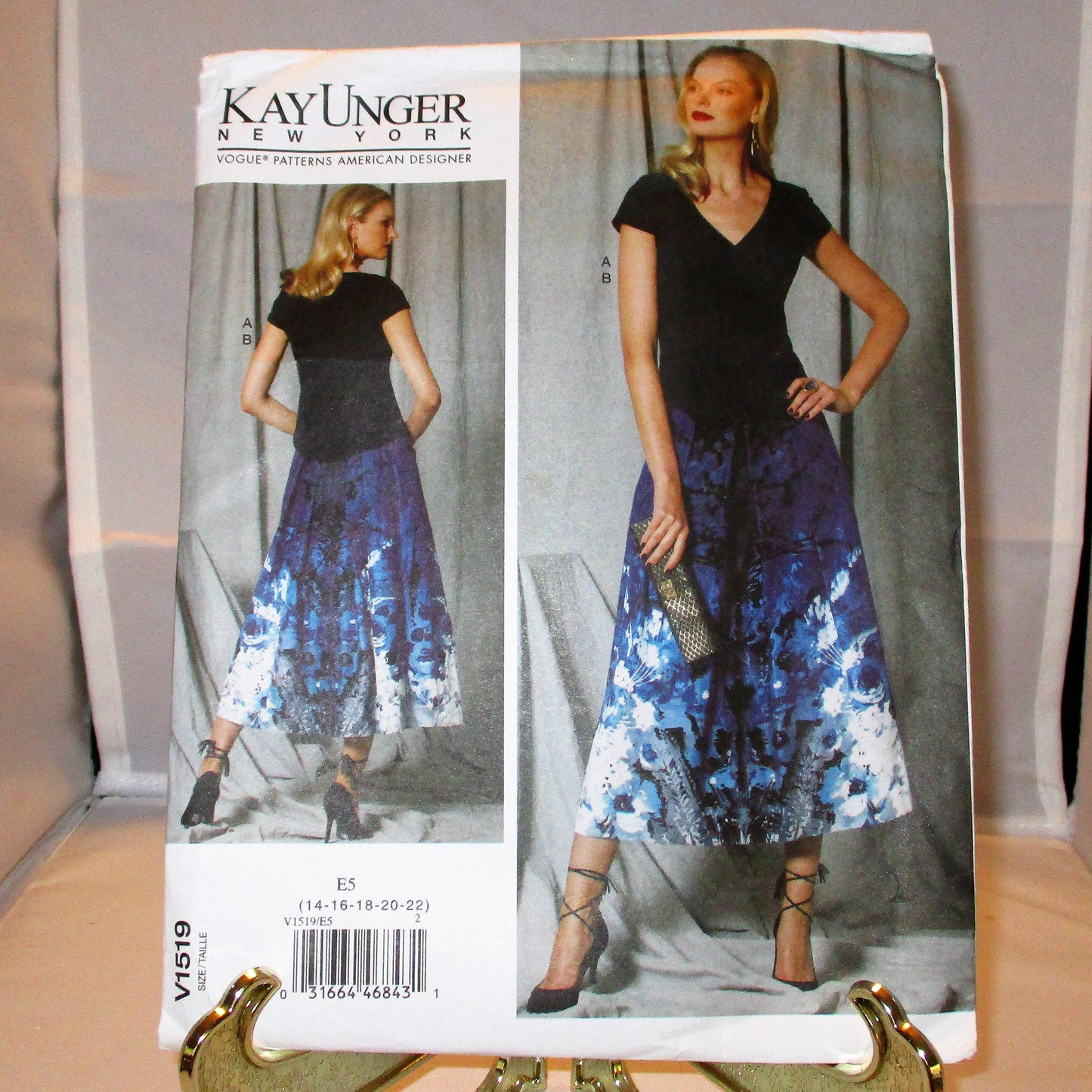 VOGUE TOP/SKIRT  Kay Unger New York  pattern new condition uncut  size 14-16-18-20-22