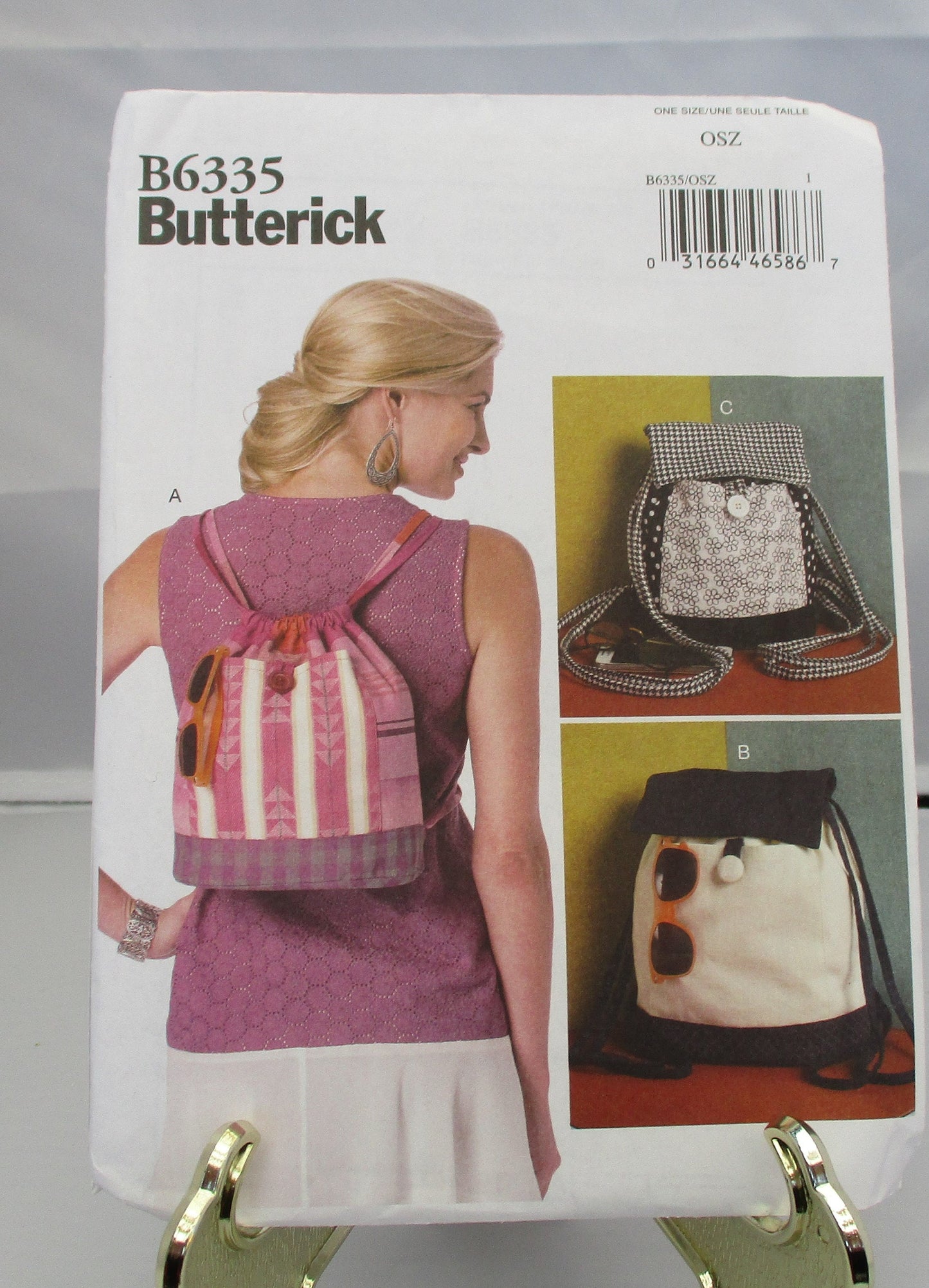 BUTTERICK BACKPACKS 3 styles pattern new uncut one size