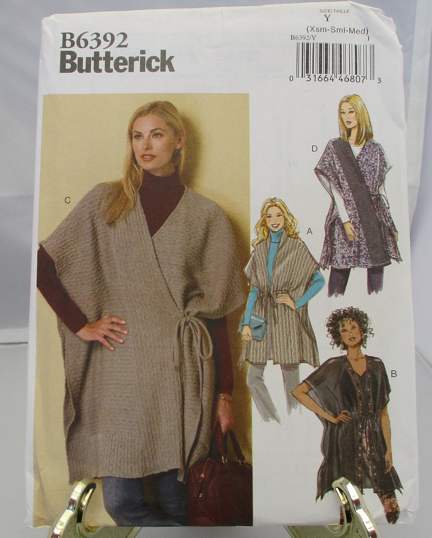 BUTTERICK wrap pattern uncut sizes Xsm, sm, med  #6392