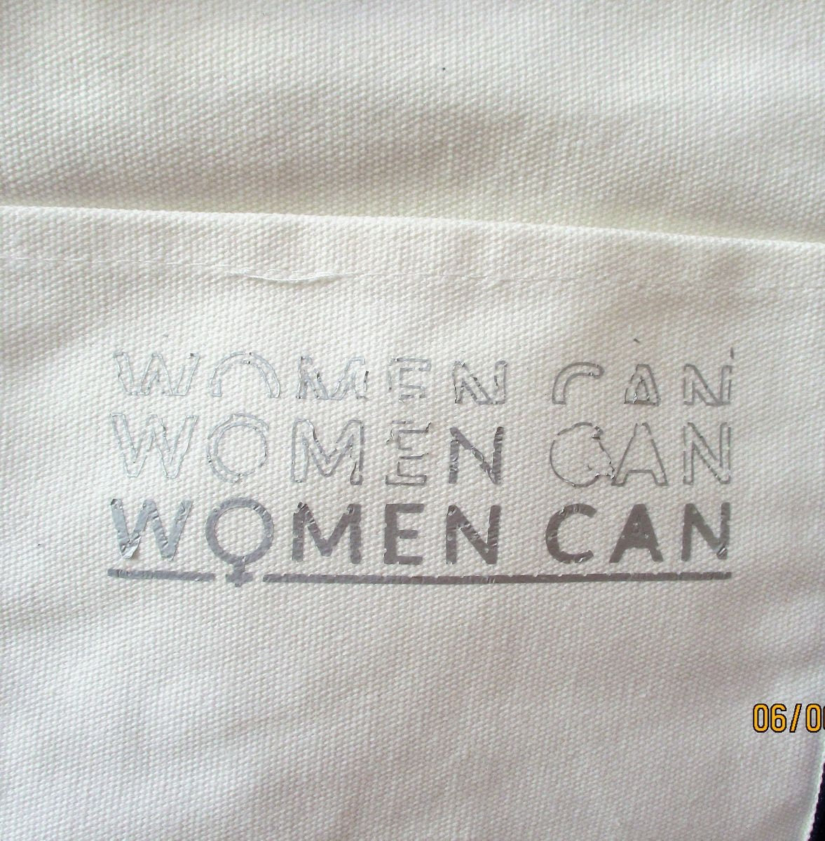 CANVAS TOTE BAG women can echo silver