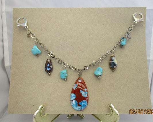 JEAN BLING brown and turquois stones