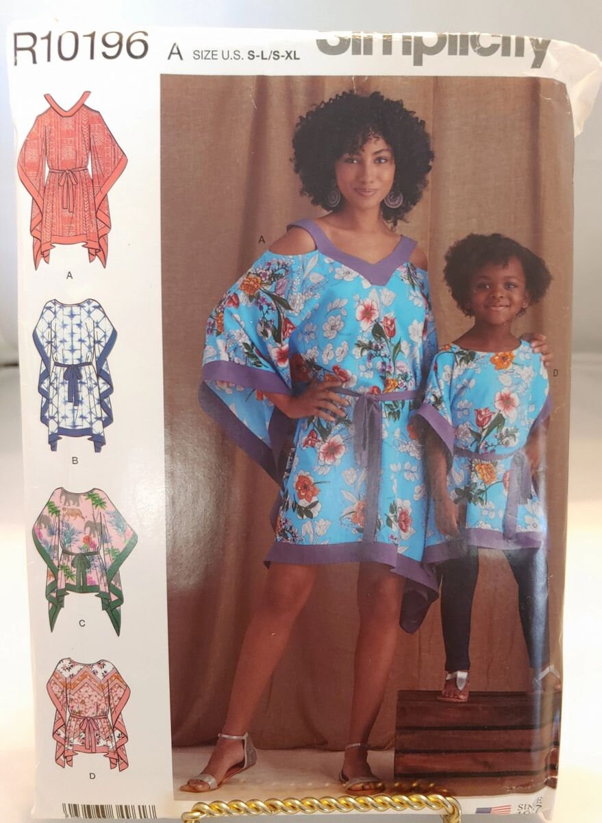 SIMPLICITY CAFTANS children's and misses , sizes m-xlg pattern # 10196 in new uncut condition