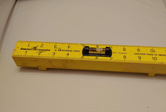 Komelon USA corporation, 6 inch masuring stick, vintage measure, expanding measure, measure and level,