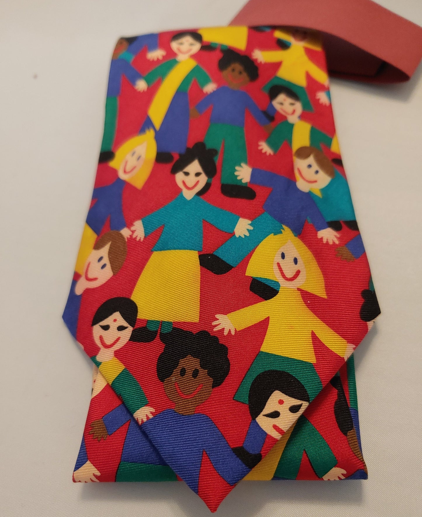 all the children, vintage tie, silk tie, made in Korea