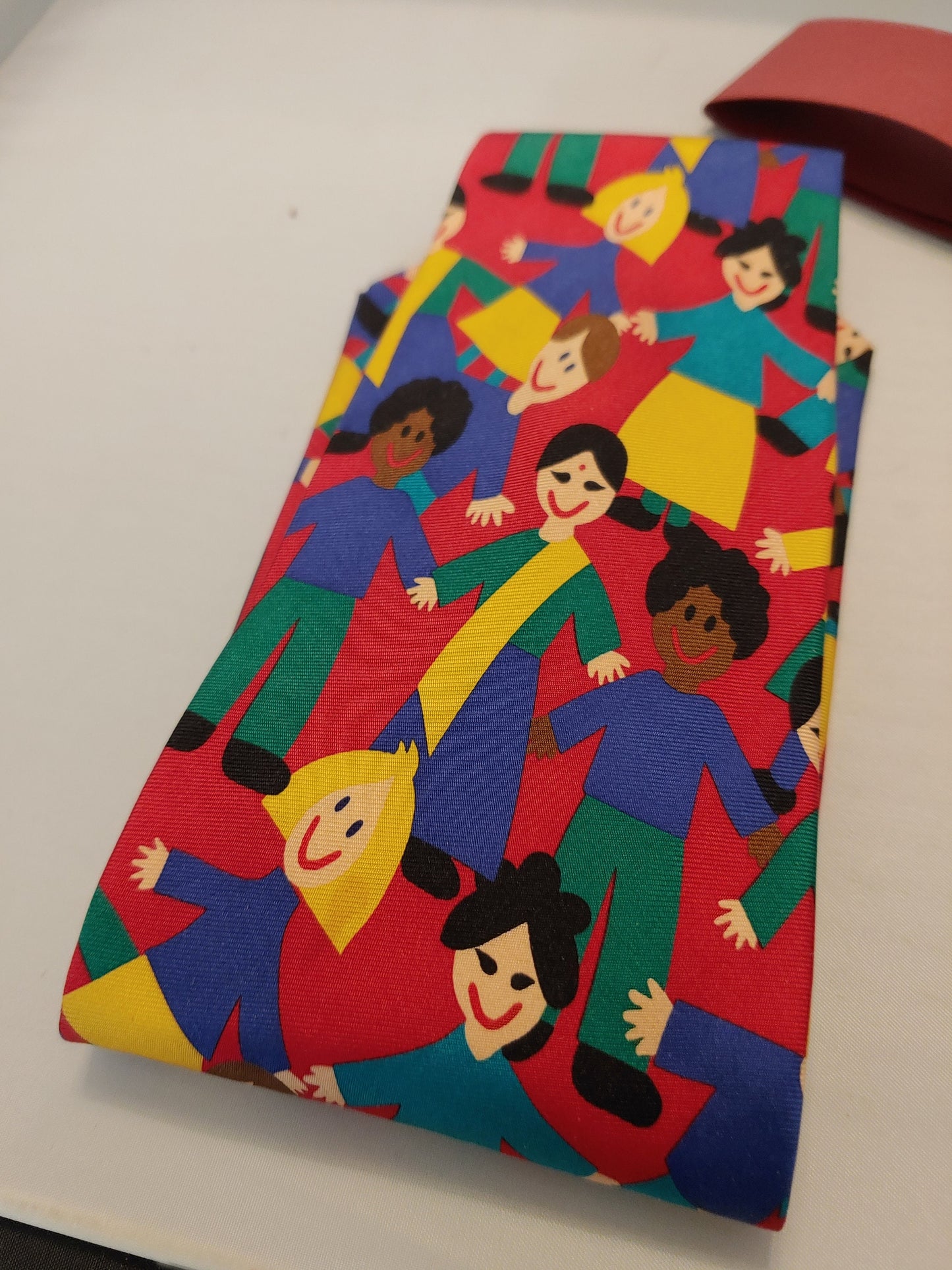 all the children, vintage tie, silk tie, made in Korea