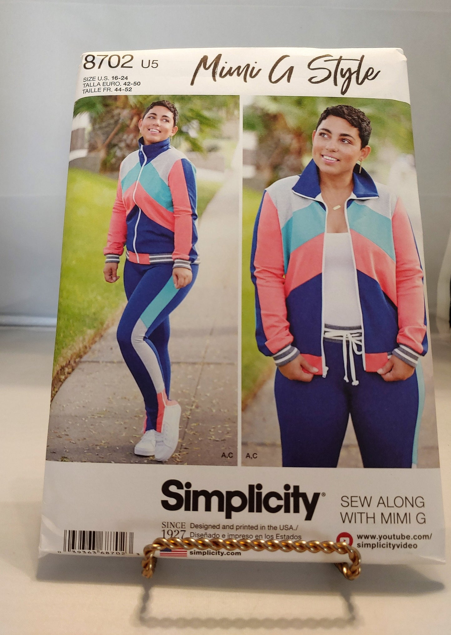 Simplicity pattern, Misses knit jacket,misses pands leggings, number 8702,  Mimi G Style,  size 16-24, new uncut condition, sew along