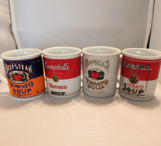 Campbell mugs. Campbell soup cups, Campbell's collectibles. Campbell anniverery cups, gift for the collector, new condition campbells,