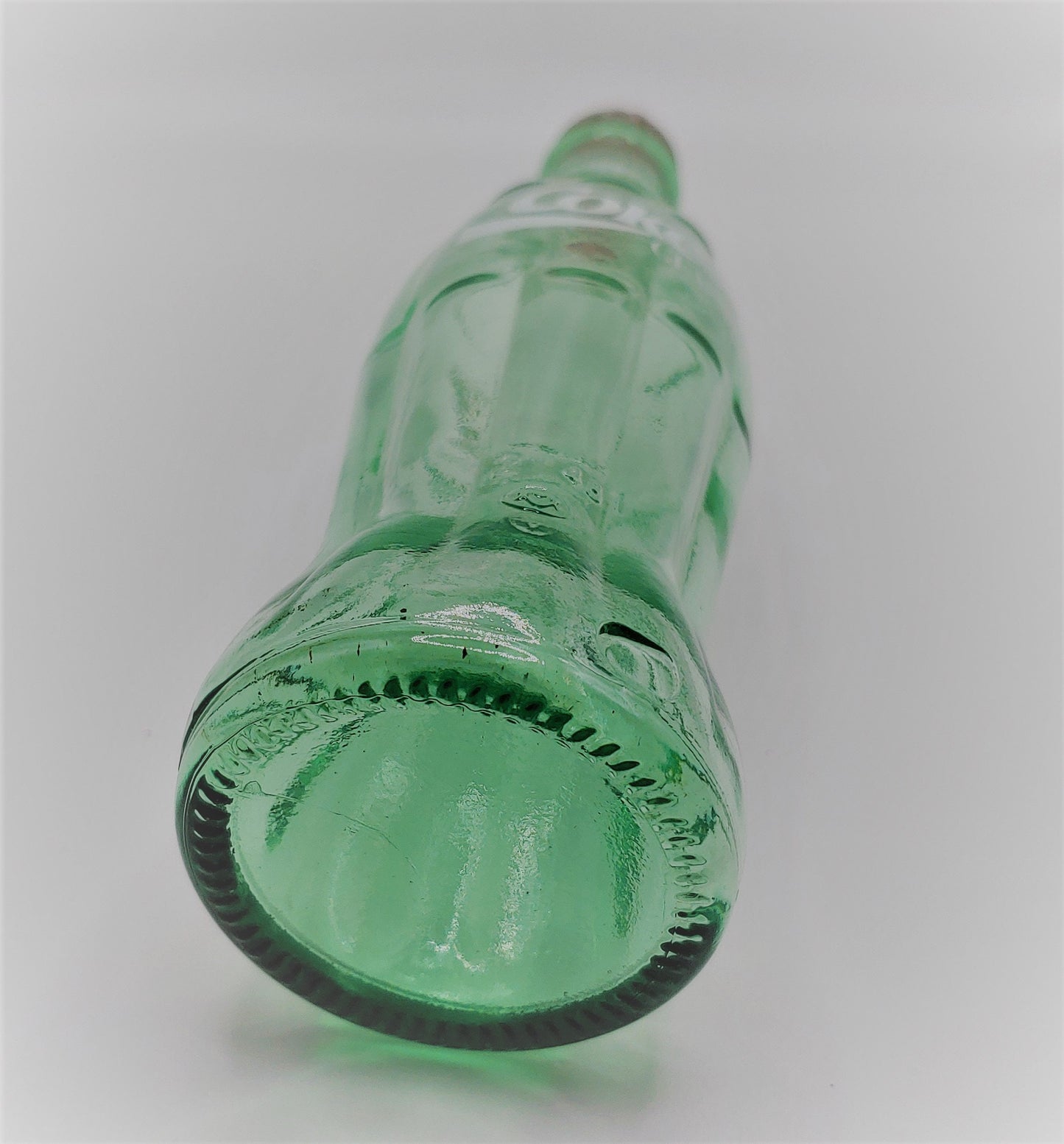 Glass 8 ounce coke bottle, green coke bottle, coke classic bottle, collectible coke bottle, gift for collector