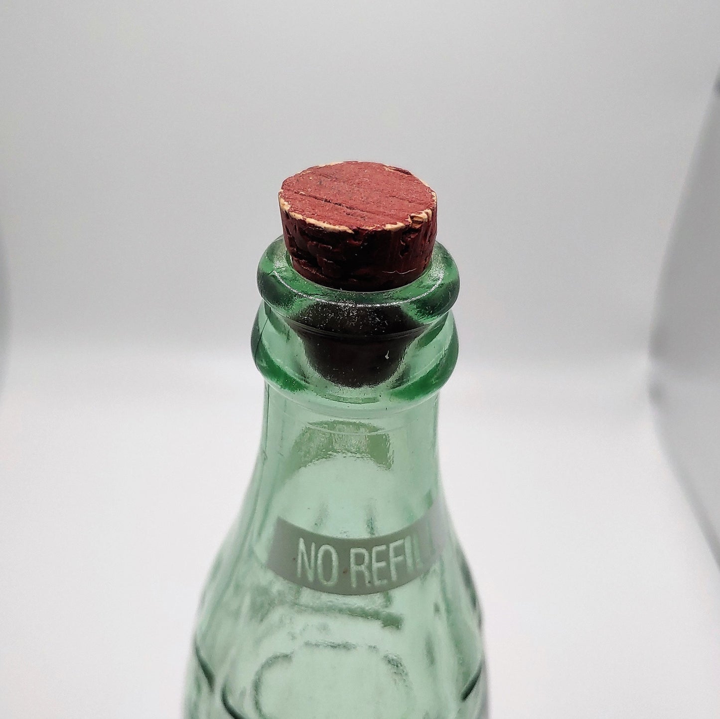 Glass 8 ounce coke bottle, green coke bottle, coke classic bottle, collectible coke bottle, gift for collector